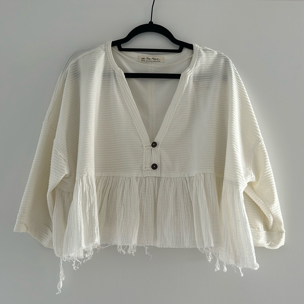 Free People Cotton Gauze Top